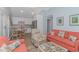 Open living room and kitchen with coastal decor at 6001 - 8016 S Kings Hwy., Myrtle Beach, SC 29575