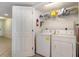 Condo laundry room with washer, dryer, and extra storage at 1625 S Ocean Blvd. # 1002, North Myrtle Beach, SC 29582