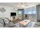 Ocean view living room with comfy seating and coastal decor at 1625 S Ocean Blvd. # 1002, North Myrtle Beach, SC 29582