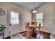 Charming breakfast nook with wood table and chairs at 190 Campania St., Myrtle Beach, SC 29579