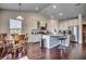Eat-in kitchen with island, stainless steel appliances, and hardwood floors at 190 Campania St., Myrtle Beach, SC 29579