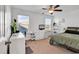 Cozy bedroom with a double bed, dresser, and window at 190 Campania St., Myrtle Beach, SC 29579