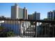 Ocean and city views from a private balcony at 310 73Rd Ave. N # 5-C, Myrtle Beach, SC 29572