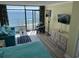 Living room with ocean view and a small kitchen at 201 74Th Ave. N # 1134, Myrtle Beach, SC 29572