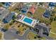 Aerial view of Carolina Waterway Plantation community pool and homes at 879 Waterton Ave., Myrtle Beach, SC 29579