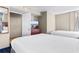 Condo bedroom with two double beds and TV at 5200 N Ocean Blvd. # 1231, Myrtle Beach, SC 29577