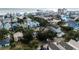 Aerial view of beach house community near the ocean at 114 N Pinewood Dr. N, Surfside Beach, SC 29575