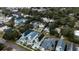 Aerial view of beach houses with pools near the ocean at 114 N Pinewood Dr. N, Surfside Beach, SC 29575