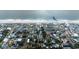Aerial view of colorful beach houses near the ocean at 114 N Pinewood Dr. N, Surfside Beach, SC 29575