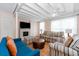 Relaxing living room with comfy sofas and a fireplace at 114 N Pinewood Dr. N, Surfside Beach, SC 29575