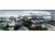Aerial of colorful beach houses near the ocean at 114 N Pinewood Dr. N, Surfside Beach, SC 29575