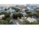 Aerial view of beach houses near the ocean at 114 N Pinewood Dr. N, Surfside Beach, SC 29575