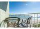 Balcony with ocean view and two chairs at 2700 N Ocean Blvd. # 1554, Myrtle Beach, SC 29577