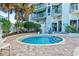 Circular hot tub with surrounding brick patio at 2700 N Ocean Blvd. # 1554, Myrtle Beach, SC 29577