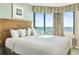 Bedroom with a double bed and an ocean view at 2700 N Ocean Blvd. # 1554, Myrtle Beach, SC 29577