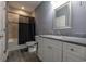 Clean bathroom with a granite vanity and tiled shower/tub combo at 845 Waterton Ave., Myrtle Beach, SC 29579