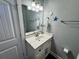 Clean bathroom with single vanity, and shower at 6001 - 1191 S Kings Hwy., Myrtle Beach, SC 29575