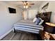 Bedroom with queen bed and access to a shared bath at 6001 - 1191 S Kings Hwy., Myrtle Beach, SC 29575