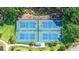 Aerial view of community pickleball courts at 8500 Margate Circle # 1104, Myrtle Beach, SC 29572