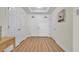 Bright entryway with double doors and wood-look floors at 8500 Margate Circle # 1104, Myrtle Beach, SC 29572