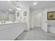 Double vanity bathroom with a large soaking tub at 8500 Margate Circle # 1104, Myrtle Beach, SC 29572