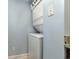 Convenient laundry closet with stacked washer and dryer at 9661 Shore Dr. # B30, Myrtle Beach, SC 29572