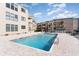 Community pool with lounge chairs and patio furniture at 9661 Shore Dr. # B30, Myrtle Beach, SC 29572