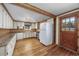 Kitchen with granite countertops, white cabinets, and hardwood floors at 3085 Hall Rd., Conway, SC 29526