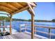 Relaxing waterfront dock with covered seating, ideal for sunset viewing at 3723 Choppee Rd., Georgetown, SC 29440
