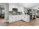 Eat-in kitchen with white cabinets and granite countertops at 119 Clemson Rd., Conway, SC 29526