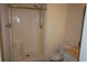 Bathroom with shower stall and toilet at 1990 Cross Gate Blvd. # 202, Surfside Beach, SC 29575