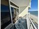 Private balcony with ocean view and chairs at 201 S Ocean Blvd. # 714, Myrtle Beach, SC 29577