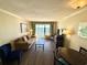 Living room with ocean view and comfortable seating at 201 S Ocean Blvd. # 714, Myrtle Beach, SC 29577