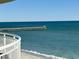 Ocean view from balcony showcasing the horizon and pier at 201 S Ocean Blvd. # 714, Myrtle Beach, SC 29577