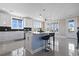 Modern kitchen with white cabinets, stainless steel appliances, and a large island at 338 Harbour View Dr., Myrtle Beach, SC 29579