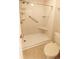 Updated bathroom with walk-in shower and grab bars at 425 Spauldingwood Rd., Little River, SC 29566