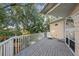 Private deck overlooking backyard and offering relaxing space at 437 N Boyle Dr., Pawleys Island, SC 29585