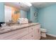 Bathroom with double vanity and granite countertop at 4800 Ocean Blvd. S # 915, North Myrtle Beach, SC 29582