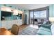 Living room with ocean view and comfortable seating at 4800 Ocean Blvd. S # 915, North Myrtle Beach, SC 29582