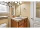 Small bathroom with single sink vanity and toilet at 6001 - P-29 S Kings Hwy., Myrtle Beach, SC 29575