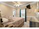 Relaxing bedroom with a queen-size bed and ocean decor at 6001 - P-29 S Kings Hwy., Myrtle Beach, SC 29575