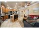 Open concept kitchen and living area with island at 6001 - P-29 S Kings Hwy., Myrtle Beach, SC 29575