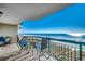 Relaxing balcony with ocean view and seating at 1003 S Ocean Blvd. # 505, North Myrtle Beach, SC 29582