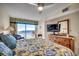 Main bedroom with king bed and ocean view at 1003 S Ocean Blvd. # 505, North Myrtle Beach, SC 29582