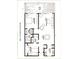 Floor plan of a two-bedroom, two-bath condo with a deck at 3015 Old Bryan Dr. # 17-7, Myrtle Beach, SC 29577