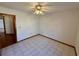 Empty bedroom with tiled floor and ceiling fan at 319 Rice Mill Dr., Myrtle Beach, SC 29588