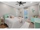 bedroom with teal furniture and mermaid decor at 355 Oak Ave., Murrells Inlet, SC 29576