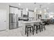 Modern kitchen with white cabinets, stainless steel appliances, and an island at 4036-D Taranto Loop # 5404-D, Myrtle Beach, SC 29579