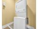 Convenient laundry area with stackable washer and dryer at 4916 N Market St. # 6A-204, North Myrtle Beach, SC 29582