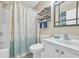 Simple bathroom with a shower/tub combo and vanity at 1708-B Edge Dr., North Myrtle Beach, SC 29582